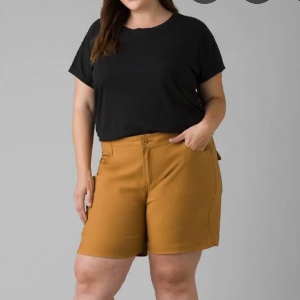 Prana Halle ll Shorts Plus Size 22W Stretch Hiking Outdoor 7” Inseam Mid Rise